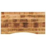 Provira Bureaublad met ronding 120x60x2,5 cm massief ruw mangohout