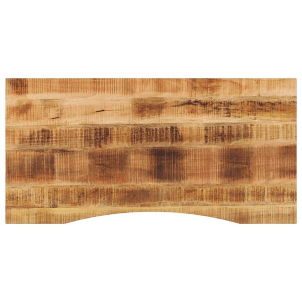 Provira Bureaublad met ronding 120x60x2,5 cm massief ruw mangohout