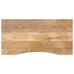 Provira Bureaublad met ronding 140x50x2,5 cm massief ruw mangohout