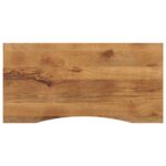 Provira Bureaublad met ronding 110x60x2,5 cm massief ruw mangohout
