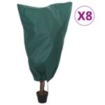 Provira Plantenhoezen met trekkoord 8 st 70 g/m² 0,8x1 m