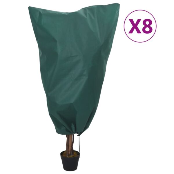 Provira Plantenhoezen met trekkoord 8 st 70 g/m² 0,8x1 m