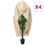 Provira Plantenhoezen met ritssluiting 4 st 70 g/m² 2,36x2 m