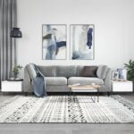 Provira Salontafels 2 st 50x46x35 cm bewerkt hout wit