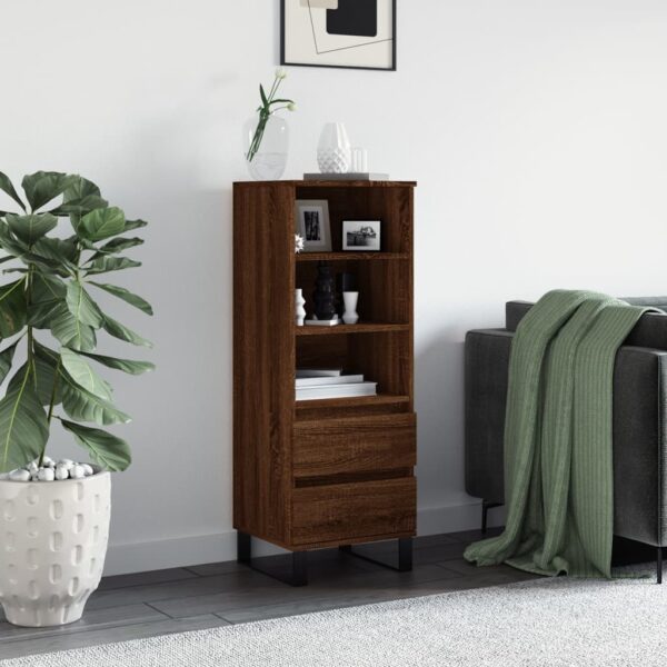 Provira Hoge kast 40x36x110 cm bewerkt hout bruineiken