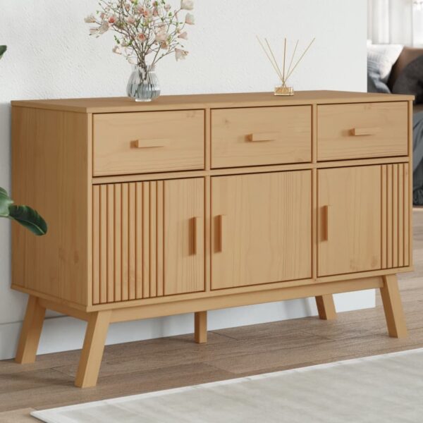 Provira Dressoir OLDEN 114x43x73,5 cm massief grenenhout bruin