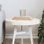 Provira Tafelblad rond Ø40x3 cm massief grenenhout wit