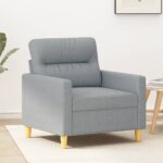 Provira Fauteuil 60 cm stof lichtgrijs