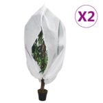 Provira Plantenhoezen met ritssluiting 2 st 70 g/m² 1x1,55 m