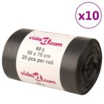 Provira Vuilniszakken 250 st 60 l zwart