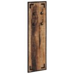 Provira Kapstok 35x8x110 cm massief ruw mangohout