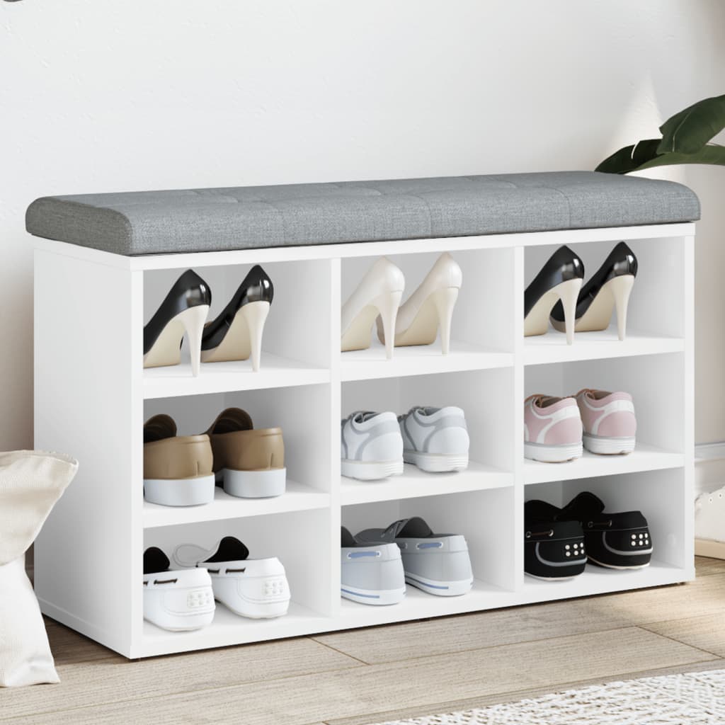 8721012163065_m_en_hd_1 Provira Schoenenbank 82x32x50 cm bewerkt hout wit - Image 1