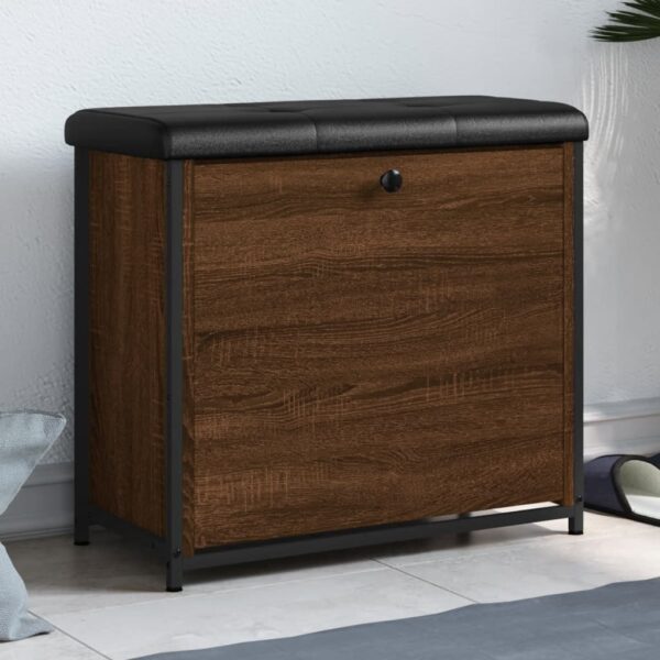 Provira Schoenenbankje met klaplade 62x32x56 cm bruin eikenkleur