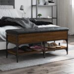 Provira Schoenenbank 102x42x45 cm bewerkt hout sonoma eikenkleurig