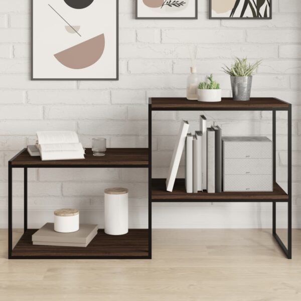 Provira Wandschappen 4 st 60x40x1,5 cm bewerkt hout bruin eikenkleur