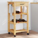 Provira Keukentrolley MONZA 48x40x90 cm massief grenenhout