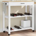 Provira Keukentrolley MONZA 84x40x90 cm massief grenenhout