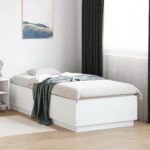 Provira Bedframe bewerkt hout wit 90x200 cm
