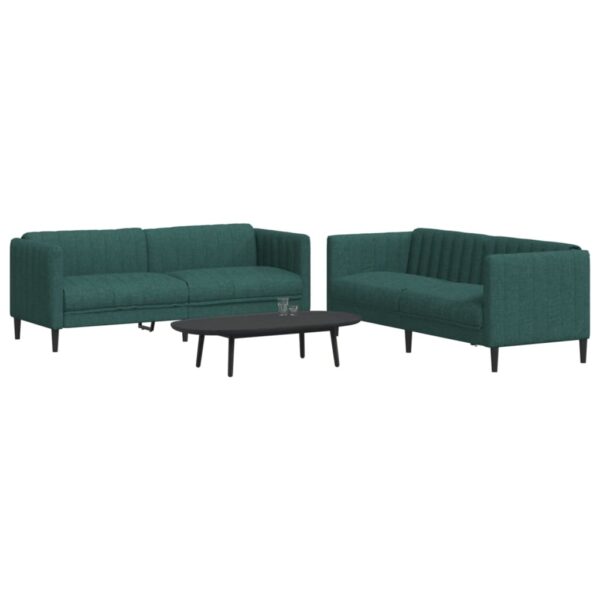 Provira 2-delige Loungeset stof donkergroen