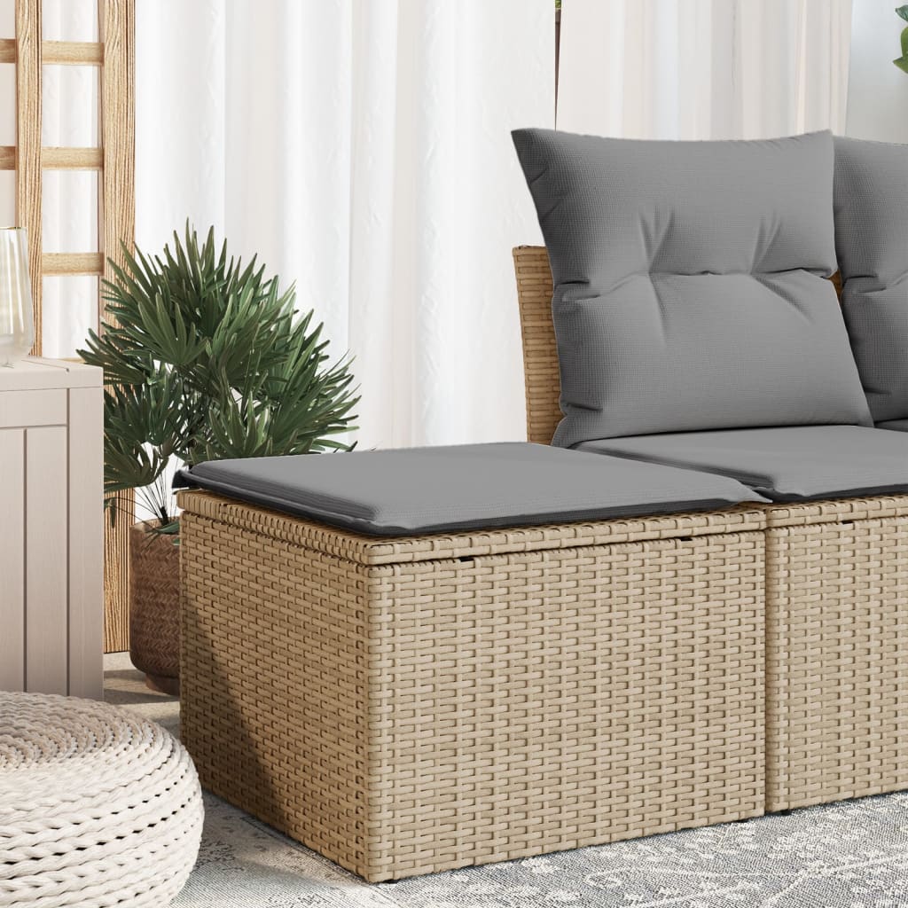 8721012334779_m_en_hd_1 Provira Tuinkruk met kussen 55x55x37 cm poly rattan beige - Image 1