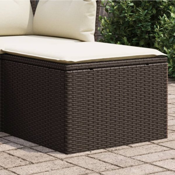 Provira Tuinkruk met kussen 55x55x37 cm poly rattan bruin