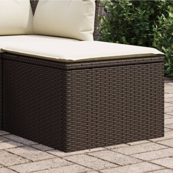 Provira Tuinkruk met kussen 55x55x37 cm poly rattan bruin