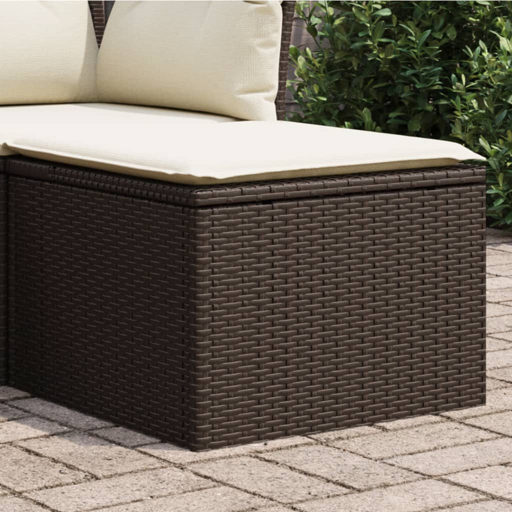 8721012335912_m_en_hd_1 Provira Tuinkruk met kussen 55x55x37 cm poly rattan bruin - Image 1