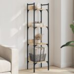 Provira Boekenkast 4-laags 35x30x138,5 cm bewerkt hout sonoma eiken