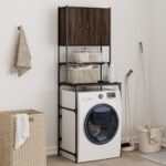 Provira Wasmachinekast 68x48,5x194 cm bruin eikenkleur
