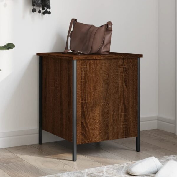 Provira Opbergbankje 40x42,5x50 cm bewerkt hout bruin eikenkleur