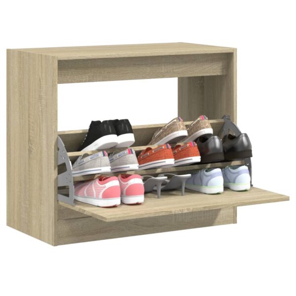 Provira Schoenenkast 80x42x69 cm bewerkt hout sonoma eikenkleurig