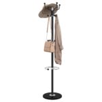 Provira Kapstok met parapluhouder 180 cm gepoedercoat ijzer zwart
