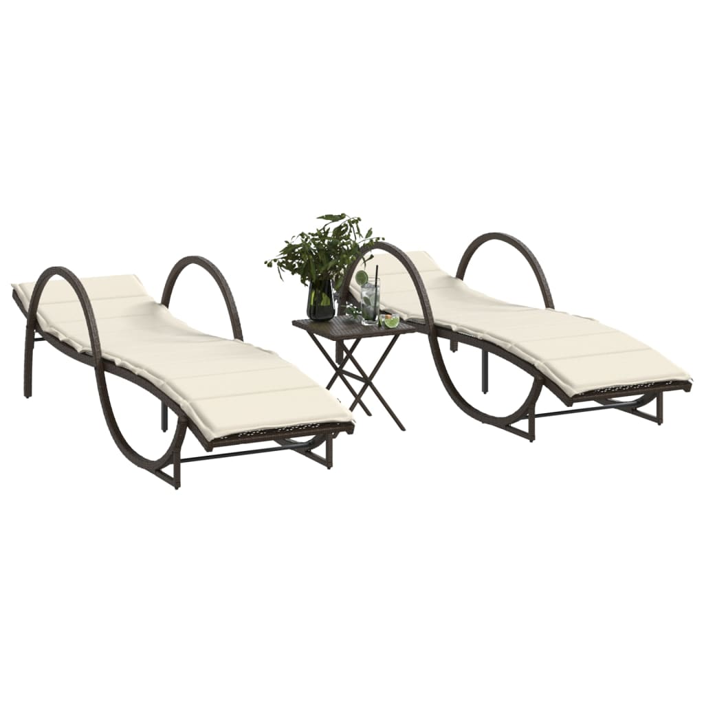 8721012450813_m_en_hd_1 Provira Ligstoelen 2 st met tafel poly rattan bruin - Image 1
