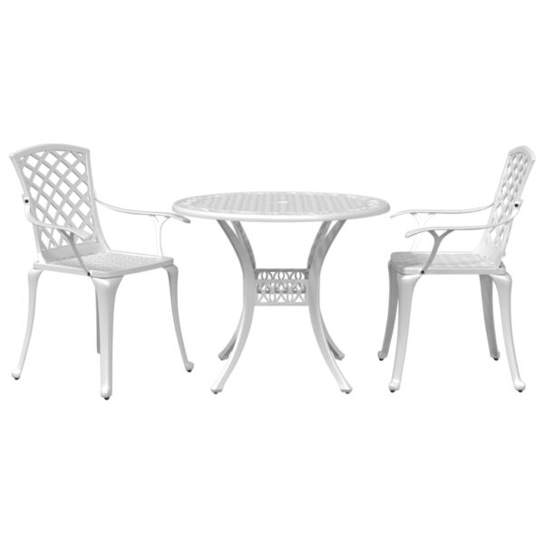 Provira 3-delige Bistroset gietaluminium wit