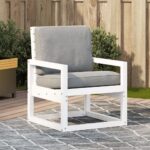 Provira Tuinstoel 57,5x63x76 cm massief grenenhout wit