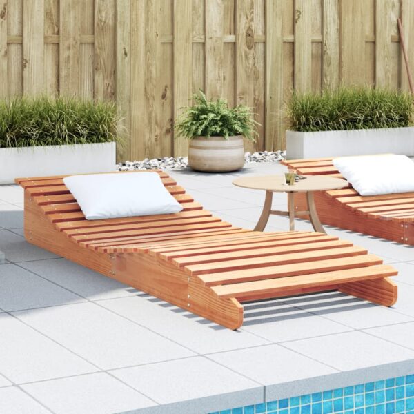 Provira Ligbed 205x80x31,5 cm massief grenenhout wasbruin