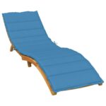 Provira Ligbedkussen 200x60x4 cm stof gemêleerd blauw