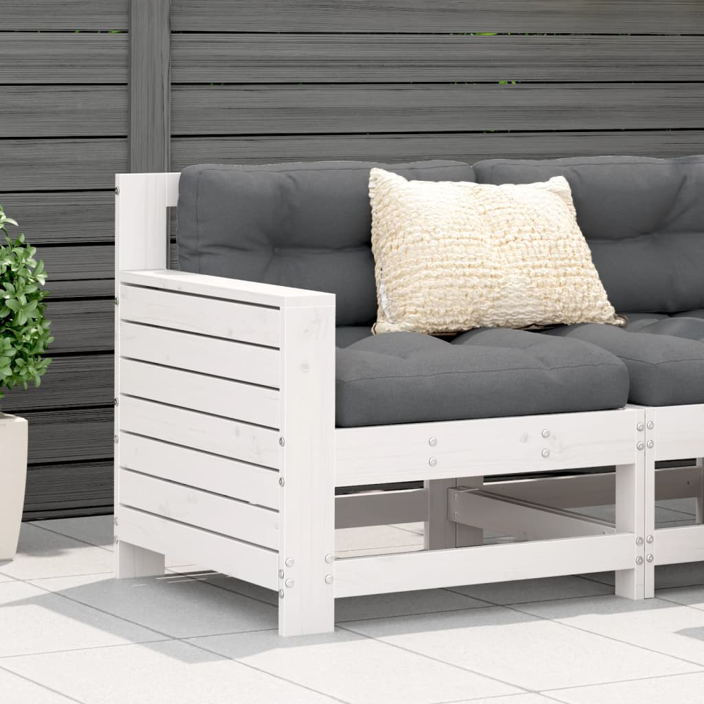 8721012463400_m_en_hd_1 Provira Tuinbank met armleuning 69x62x70,5 cm massief grenenhout wit - Image 1
