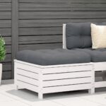 Provira Tuinvoetenbank 62x63,5x32 cm massief grenenhout wit