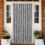 Provira Vliegengordijn 90x220 cm chenille grijs en zwart