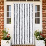 Provira Vliegengordijn 100x230 cm chenille grijs en wit