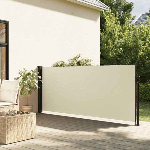 Provira Windscherm uittrekbaar 140x500 cm crèmekleurig