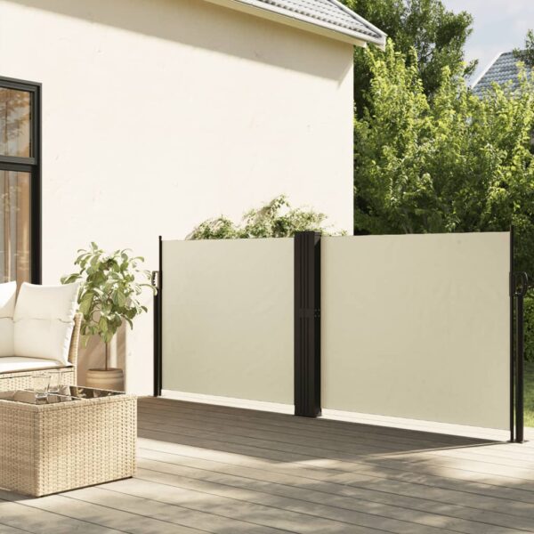 Provira Windscherm uittrekbaar 100x600 cm crème