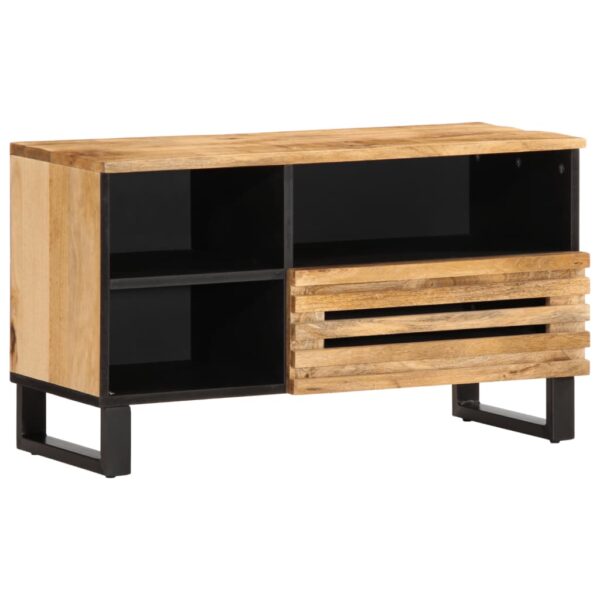 Provira Tv-meubel 80x34x46 cm massief ruw mangohout