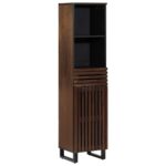 Provira Dressoir 38x34x160 cm massief mangohout bruin