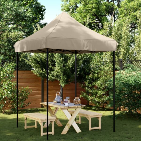 Provira Partytent inklapbaar pop-up 200x200x306 cm taupe