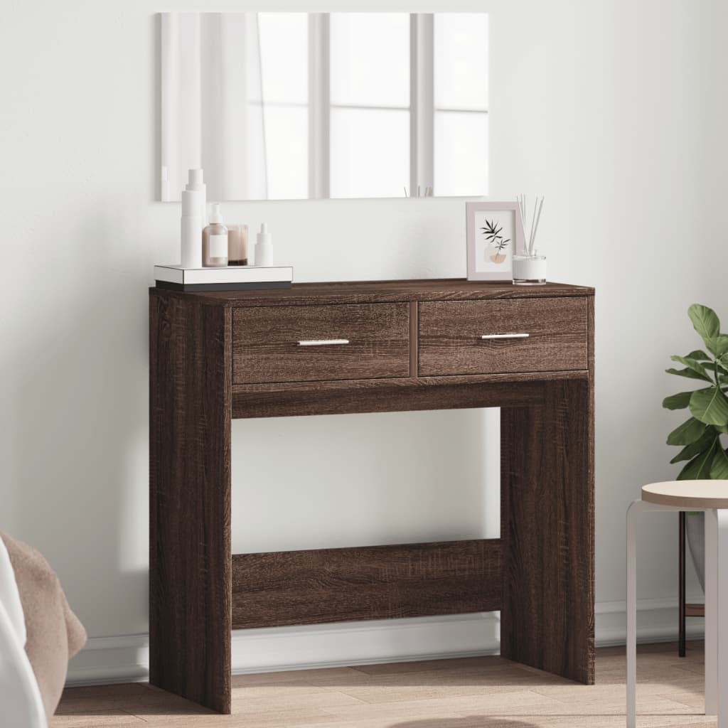 8721012496101_m_en_hd_1 Provira Kaptafel met spiegel 80x39x80 cm bruin eikenkleur - Image 1