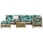 Provira 8-delige Loungeset met kussens geïmpregneerd grenenhout