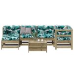 Provira 7-delige Loungeset met kussens geïmpregneerd grenenhout