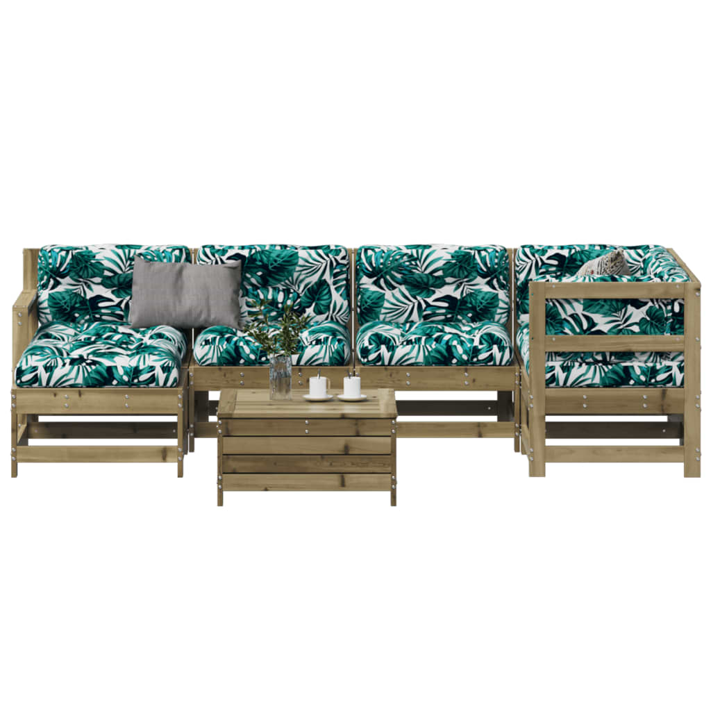 8721012899308_m_en_hd_1 Provira 7-delige Loungeset met kussens geïmpregneerd grenenhout - Image 1